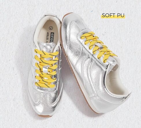 LUCKY STEP Women's Fashion Sneakers Low Profile Trending Lightweight Comfortable Casual Walking Workout Retro Athletic Low Top Tennis Shoes in Saudi Arabia