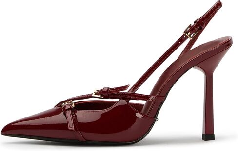 Slingback High Heels for Women Closed Pointed Toe Pumps with Buckle Strap Sexy Backless Stiletto Heeled Sandals Shoes in Kuwait