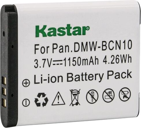 Kastar Battery (حزمة) لـ Panasonic DMW-BCN10 و DMW-BCN10E و DMW-BCN10PP في Panasonic Lumix DMC-LF1 و LUMIX DMC-LF1K و LUMIX DMC-LF1W Digital Cameras in Kuwait