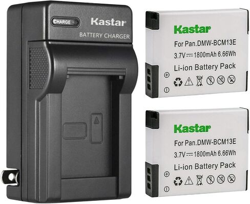 Kastar AC Wall Battern Charger استبدال لـ Panasonic Lumix DMC-TZ61 ، LUMIX DMC-TZ70 ، LUMIX DMC-ZS27 ، LUMIX DMC-ZS30 DMC-ZS30K DMC-ZS30R DMC-ZS30S DMC-ZS30W in Kuwait