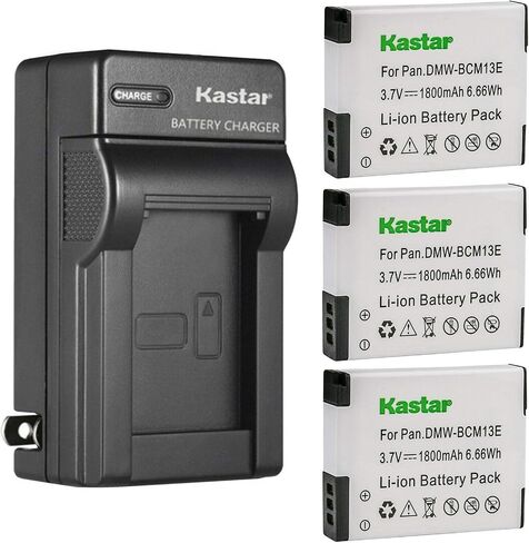 Kastar AC Wall Battern Charger استبدال لـ Panasonic Lumix DMC-TZ61 ، LUMIX DMC-TZ70 ، LUMIX DMC-ZS27 ، LUMIX DMC-ZS30 DMC-ZS30K DMC-ZS30R DMC-ZS30S DMC-ZS30W in Kuwait