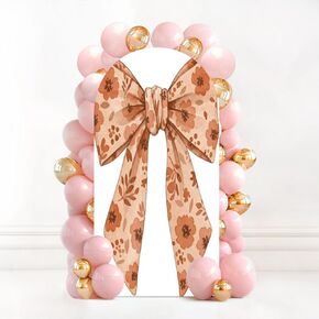 7.2FT Wedding Arch Backdrop Cover lace Floral Seamless Chintz Spandex Fitted Round Top Arch Stand Covers for Birthday Party Baby Shower Banquet Decoration