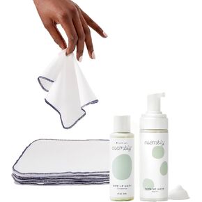 Esembly Wipe Up Wash Kit, Organic No-Rinse Foaming Wipes Solution, Use with Cloth Wipes on Baby’s Diaper Area, or as a Body Wash, Includes Refillable Foamer Bottle and 8oz Concentrate