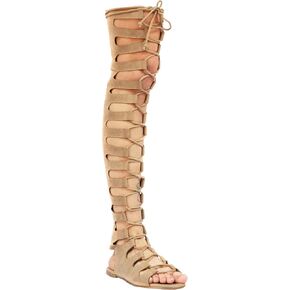 Womens Over The Knee Strappy Suede Lace Up Gladiator in Saudi Arabia