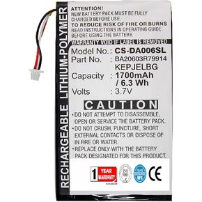 استبدال البطارية للإبداع Zen Vision M Zen Vision M Part No BA20603R79914 DVP-HD0003