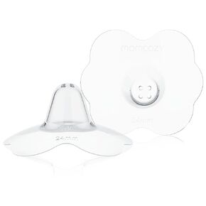 Momcozy Nipple Shield, Floral Contact Nipple Shield for Breastfeeding Moms with Flat or Inverted Nipples, Made Without BPA/BPS, 24mm, 1 Pair