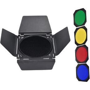 1SET Photography Barrier Color Filter Kit Systlish Lamp Accessory Honeycomb and Gel Filters for Flash Light for Creative Photography