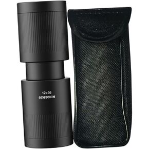 12x36 Monocular Telescope with FMC Lens - 12x Magnification, Portable & Lightweight for Hiking, Bird Watching, Sports Events
