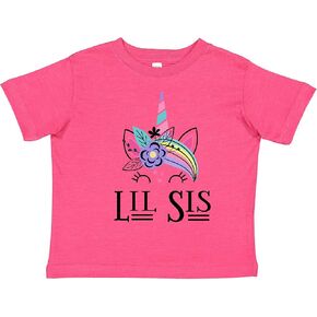 inktastic Little Sister Unicorn Lil Sis Outfit Toddler T-Shirt