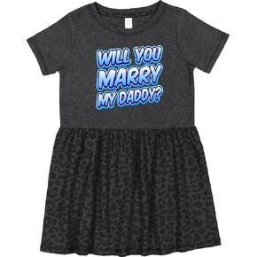 inktastic Will You Marry My Daddy (Blue) Toddler Dress