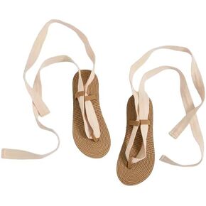 GORGLITTER Women's Lace Up Thong Flat Sandals Tie Up Beach Vacation Slide Sandals