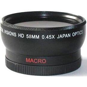 Digital Vision 58mm Wide Angle Lens for Canon EOS T8i T7i T7 T6i T6s T5i T4i T3i T2i T1i SL3 SL2 SL1 T5 T3 70D 60D 7D 18-55mm