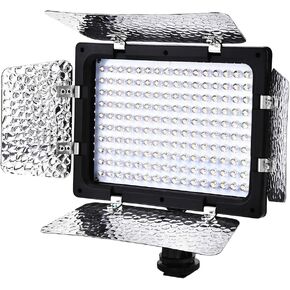 Photography Lighting, W160 Video Photography Light Lamp Panel 6000K LED for DSLR Camera DV Camcorder Studio Gaming Streaming