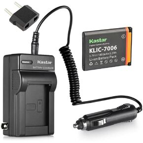 Kastar Battery 1x and Charger for Kodak Klic-7006 ، Kodak Easyshare M22 ، M23 ، M200 ، M522 ، M530 ، M531 ، M532 ، M550 ، M552 ، M575 ، M577 ، M580 ، M583 ، M750 ، M873 ، M883 ، M5350 ، M5350 ، M5350 ، M5350 ، M5350 ، MD350 ، MD350 ، المس الرقمي