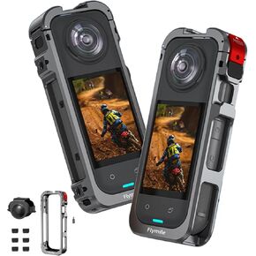 Expansion Cage for Insta360 X5,Camera Ultra-Expandable with 1/4 Threaded Hole Dual Cold Shoe Mount Multifunction Frame for cinematography VLOG Video