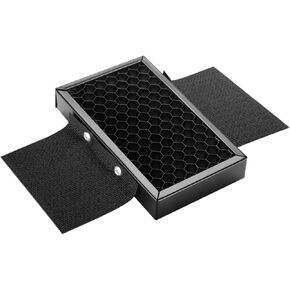 NUOBESTY Flash Honeycomb Grid Hood for Camera Flashes Portable Light Control Accessory Height Easy Installation Hook and Strap Material