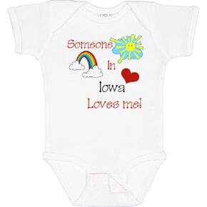 inktastic Someone in Iowa Loves Me Baby Bodysuit