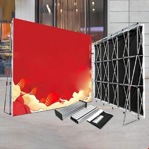 Emerging Portable Exhibitor with Transport Bag, Aluminum Fabric Cabin for Photography Background, Cabin Frame for Vocal Concerts/caps(2.3x3.05m (7.5FTX10FT