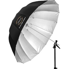 Glow Easy Lock Large Deep Silver Fiberglass Umbrella (51")