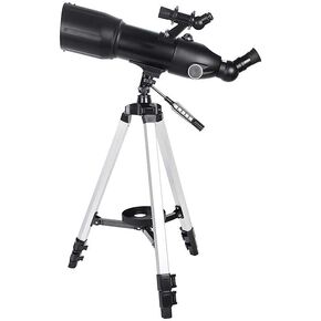 تلسكوب للأطفال البالغين 80 مم من تلسكوب 400 مم لعلم الفلك BAK4 PRISM FMC Telescope الفلكية الانكسار مع جبل الهاتف الذكي وترايبود لمراقبة القمر كوكب