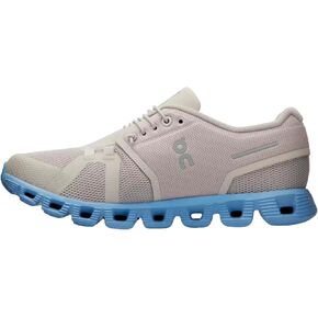 On Women's Cloud 5 Sneakers, Pearl/Neptune, 10 Medium US