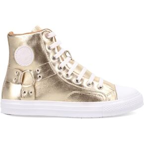 Dingo Womens Knarly Metallic High Sneakers Shoes Casual - Gold