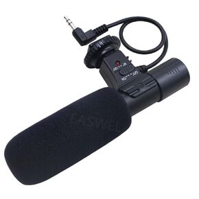 3.5mm DV Stereo Microphone Mic Fit for Canon 7D 60D 600D Rebel T3i Kiss X5