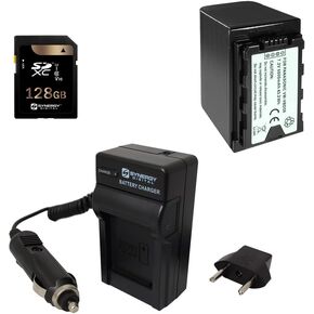 Synergy Digital Accessory Kit, Compatible with Panasonic HC-X20 4K Camcorder Includes: ACD794 Battery, SDM-118 Charger, SY-2PSD128GB Memory Card