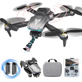 Brushless Motor Drone with Camera-4K FPV Foldable Drone with Carrying Case,2 batteries provide a total of 40 mins of battery life