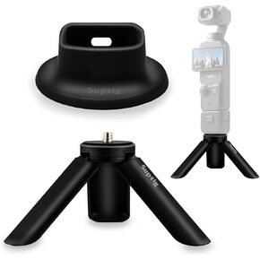 Suptig Tripod Mount, Silicone Non-Slip Desktop Mount for DJI Osmo Pocket 3, Osmo Pocket 3 Accessories(Black)