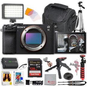 Sony a7C II Mirrorless Camera (Body) |33MP| 128GB Extreme Memory, Editing Software, Tripod Kit & More