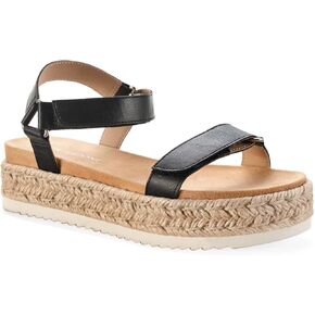 Womens Rylaan Casual Flatform Platform Sandals Black 9 Medium (B,M)