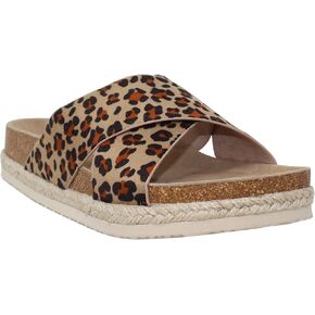 SOBEYO Womens Platform Sandals Wedge Flatform Slides Criss Cross Strap Espadrilles in Kuwait