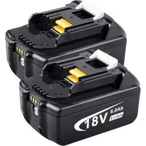 TREE.NB 2Pack 6.0Ah Replacement for Makita 18V Battery Compatible with Makita 18 Volt Batteries BL1860 BL1850 BL1840 BL1835 BL1830 BL1815 LXT400 194204-5 194205-3 194230-4 194309-1