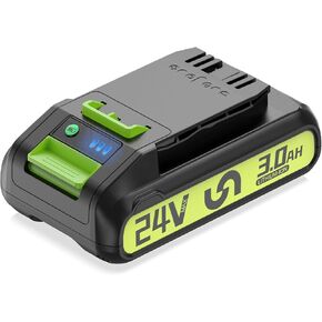 New upgraded 3.0Ah 24V Replacement for Greenworks 24V Battery 29852 BAG709 BAG710 Compatible with Greenworks 24V 29842 Battery for Greenworks 24 Volt Power Tools 20352 22232 2508302 Cordless Tools