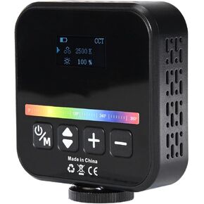 YN60RGB II 6W جيب LED ضوء RGB مصباح فيديو مصباح التصوير الفوتوغرافي المصباح مع 1/4in ثقب المسمار 68pcs حبات 2500K-9900K درجة الحرارة 25 تأثيرات المشهد cri≥95 مع محول حذاء البرد
