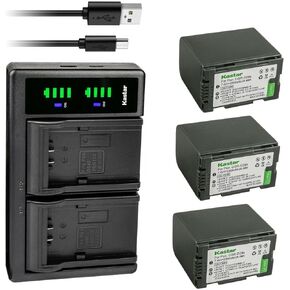 Kastar 2-Pack CGR-D28 Battery and LTD2 USB Charger Replacement for Panasonic AG-3DA1P, AG-AC90, AG-AC90P, AG-AC90PJ, AG-AC90PX, AG-DVC7, AG-DVC7P, AG-DVC15, AG-DVC15P, AG-DVC30, AG-DVC30E