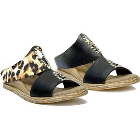 Modzori Lada Women's Low Wedge Easy Flip to Reverse Slide Sandal