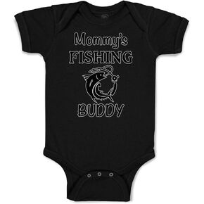 Cute Rascals Baby Bodysuit Mommy's Fishing Buddy Mom Mothers Boy & Girl Baby Clothes Funny Cotton