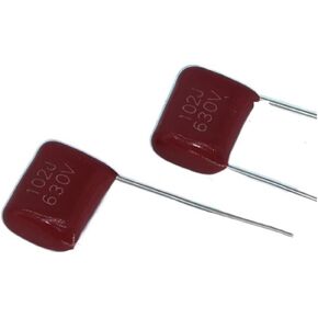 100pcs CBB 102 630V 102J 630V 0.001uF 1nF P10 CBB22 Metallized Polypropylene Film Capacitor