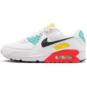 Nike Air Max 90 Women's Shoes (FZ3622-100, White/Pink Foam/Bright Crimson/Black) Size 6