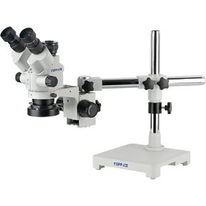 3.5X-90X Trinocular Stereo Microscope Single Arm Stand Continuous Zoom Lens