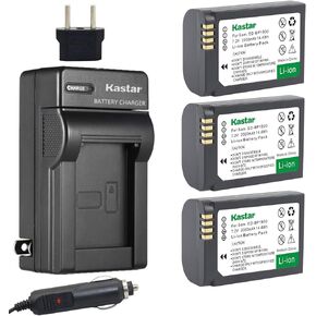 Kastar Battery (3-Pack) and Charger Kit for Samsung ED-BP1900, BP1900 Battery and Samsung NX1 Smart Wi-Fi 4K Digital Camera