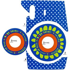 Camera Sticker Compatible with Fuji Instax Mini Cameras (Light Blue)