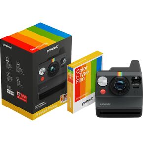 Polaroid Now Gen 3 Instant Camera, Black + Color Film Bundle (8 Photos)