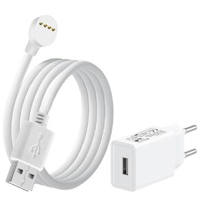 LONNKY Power Adapter for Google Nest Cam (Battery) - 2nd Gen, 10ft/3m Flat Weatherproof Charging Cable for Indoor & Outdoor Use, Provides Continuous Power Supply – White