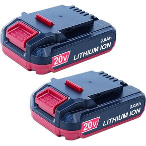 DTK Replacement for Bauer 20V Battery Lithium-Ion 2.0Ah Cordless Power Tool Battery 2 Packs