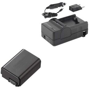 Accessory Kit Compatible with Synergy Digital, Works with Sony Alpha A5000 Digital Camera includes: SDNPFW50 Battery, SDM-1530 Charger