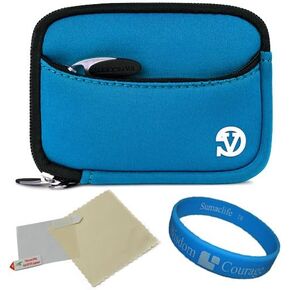VanGoddy Mini Glove Sleeve Pouch Case for Sony Cyber Shot DSC Series Digital Cameras and Screen Protector (Sky Blue)