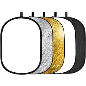 Photography Reflector Portable 5 in 1 Collapsible Round Multi Disc Light Reflector for Studio Or Any for Studio Photography Lighting (Color : Multi-Colored, Size : 60cmx90cm)